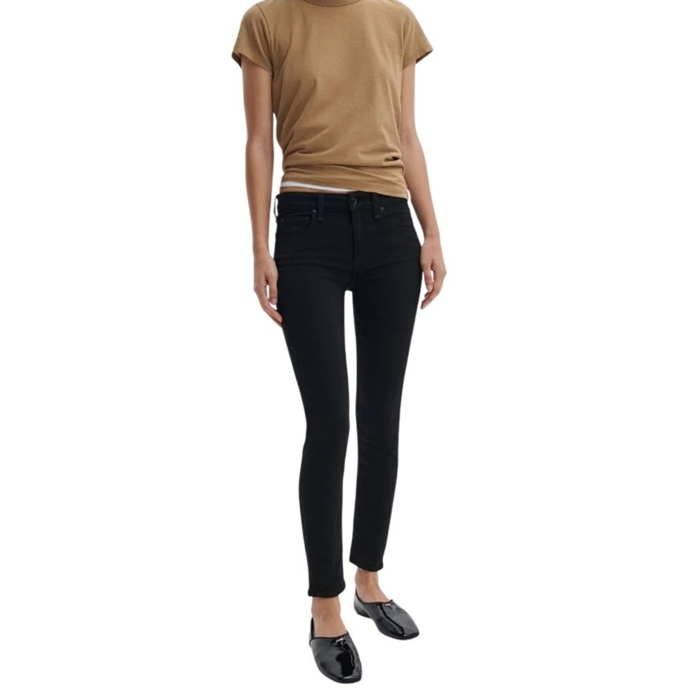 Rag & Bone Women's Black Solid Mid Rise Slim Fit Cate Ankle Skinny Jeans Size 24 - Picture 3 of 9